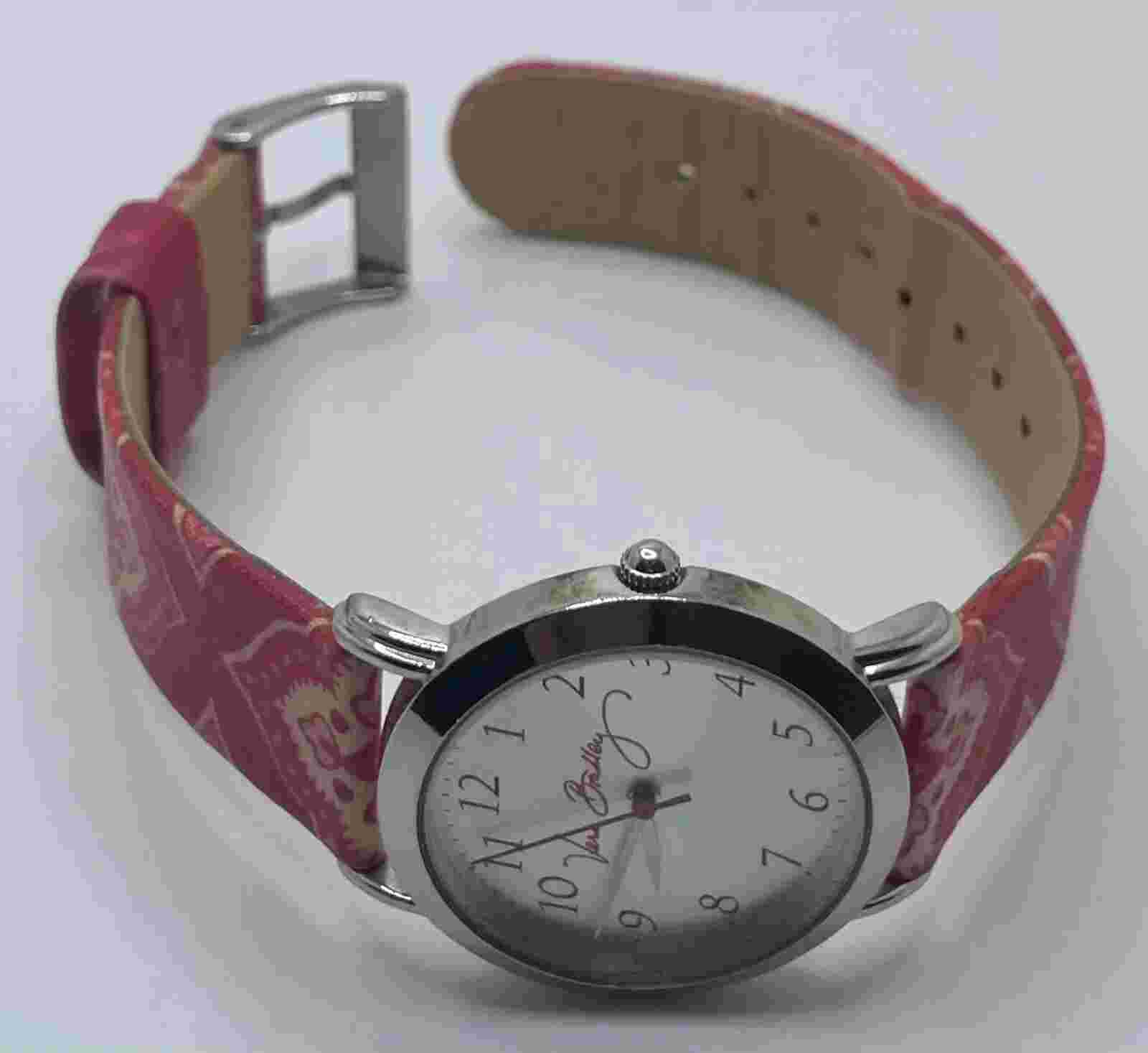 Vera Bradley Watch Womens 33mm Case Pink Floral Band Quartz Three Hands