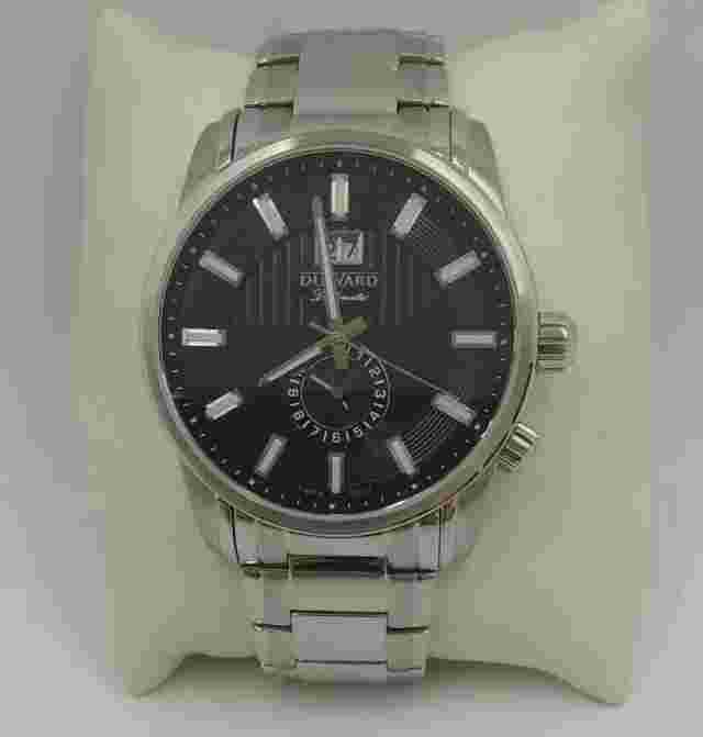 Duward Diplomatic 100M WR. Double Time. Sapphire Crystal. Swiss Movement. Black.