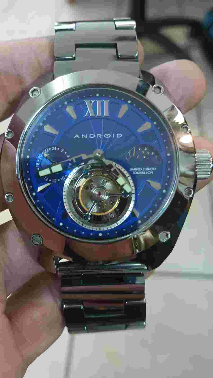 Android Virtuoso Tourbillion L.E 331/500 Ref.3310 GMT Moon phase 50mm  Men Watch