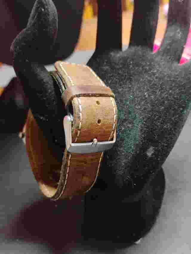 Boca Classic Leather Strap Watch