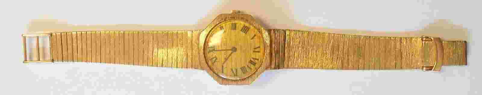 Vintage Mathey Tissot 14K Yellow Gold Case & Wide Band Men's Wrist Watch 17J