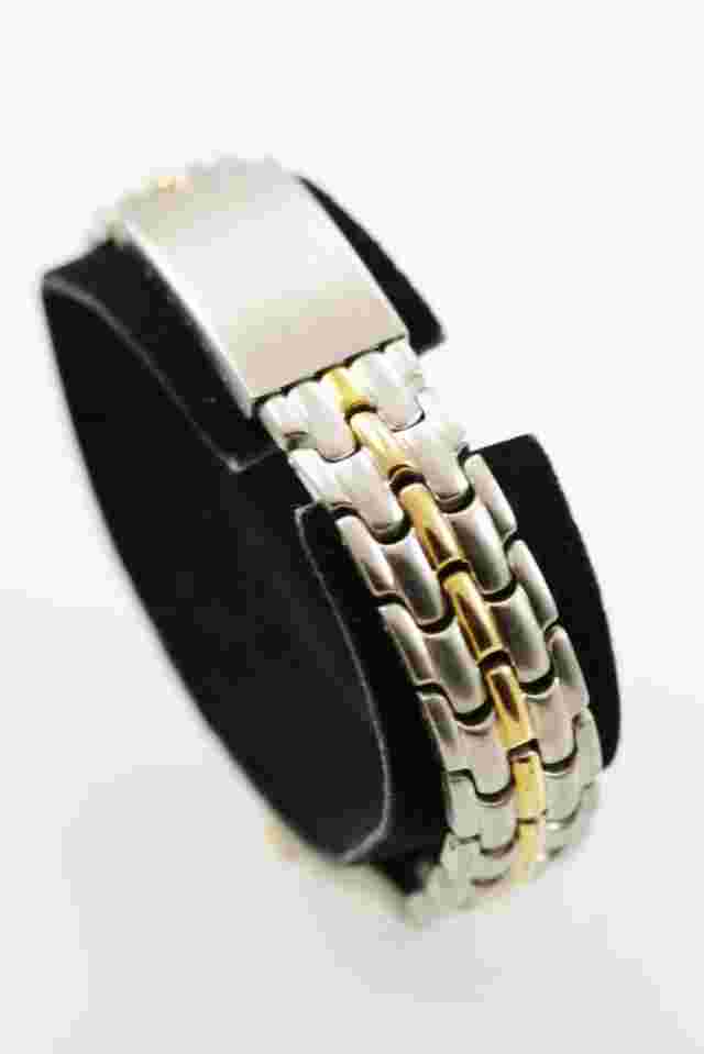 Sag Harbor Women Watch Stainless Steel Silver Gold Water Re Battery White Quartz
