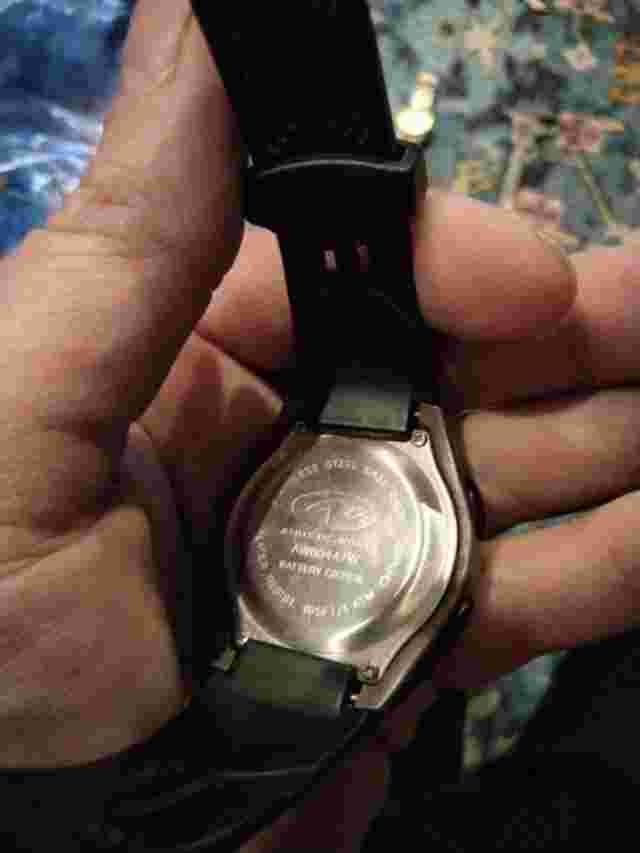 Athletic Works Digital Wristwatch Black Band Water Resist Alarm Chronograph
