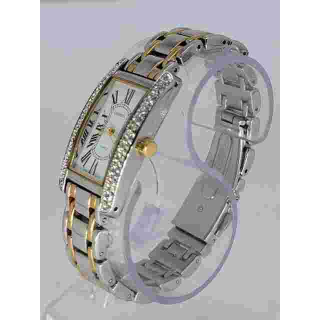 GENEVA Women's Shining Bling Ladies Bejeweled Quartz Steel Bracelet Watch