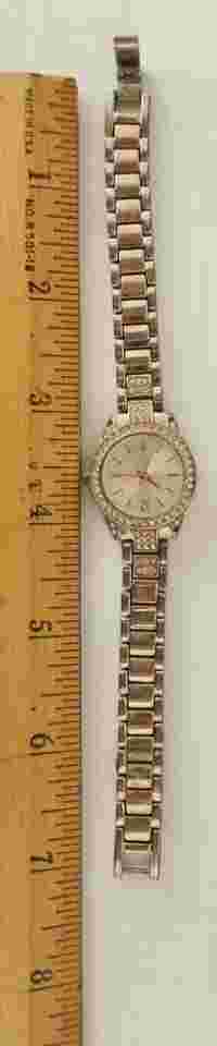 Classy FMD Jewel Encrusted Ladies Drass Watch Rose Gold & Silver Accents