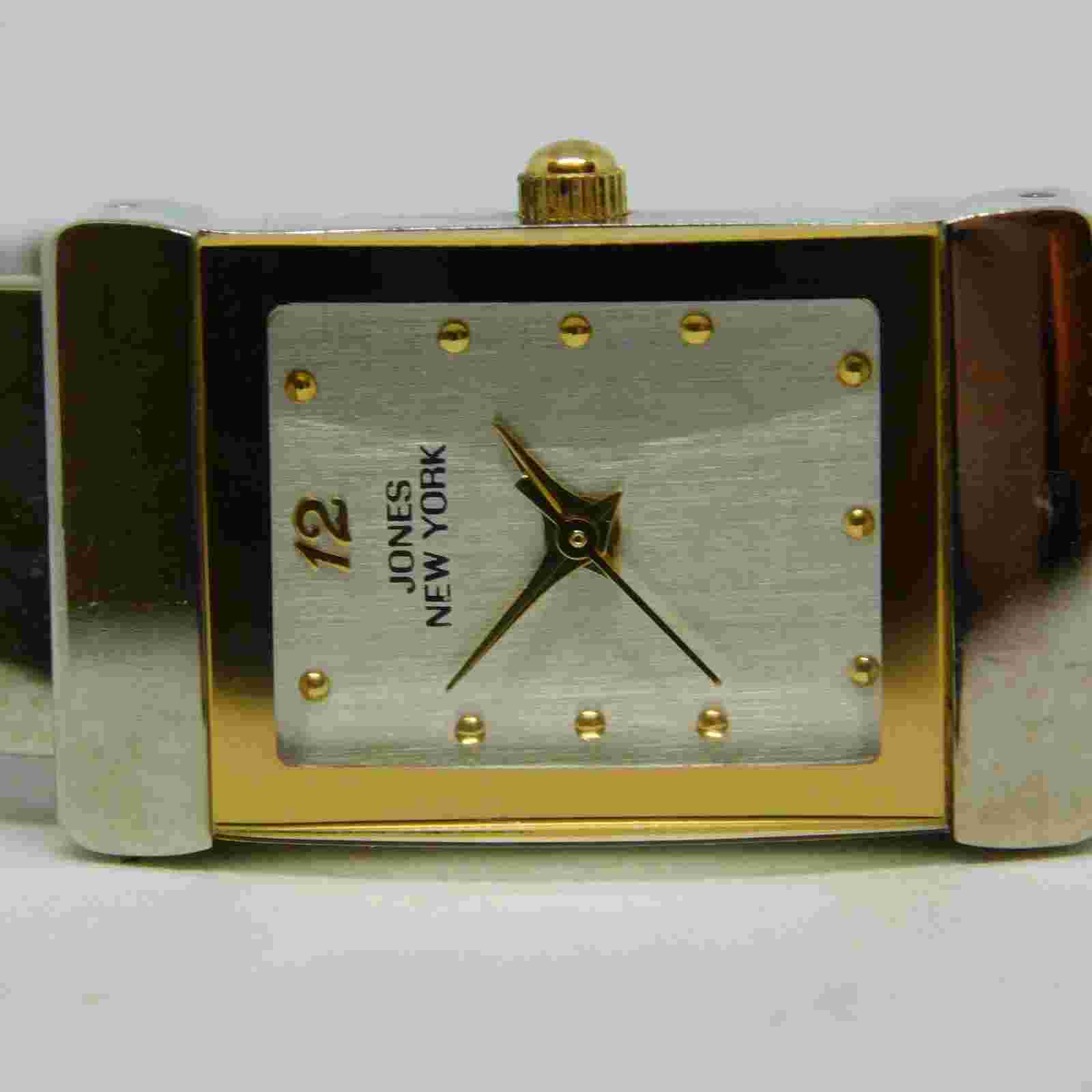 JONES New York 75/1977D Two Tone Quartz Analog Ladies Watch Sz. 6 1/2"