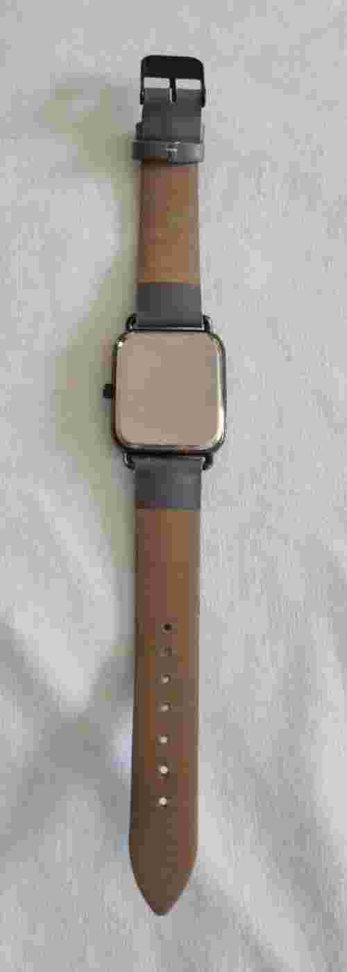 Asos Grey Faux  Leather Strap watch - rectangular dial