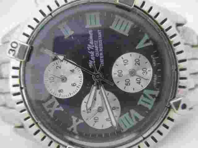 Mark Naimer Analog Wristwatch Silver Tone Stainless Steel Band Working