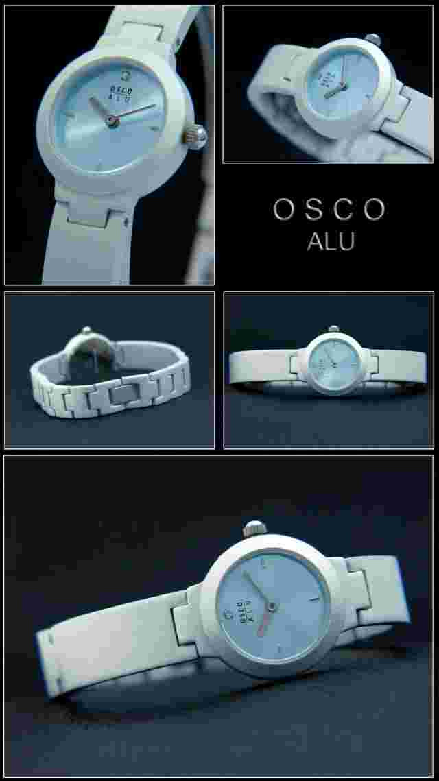 Osco Women's Watch half-Bangle Complete Aluminium Very Light Blue New 0 7/8in