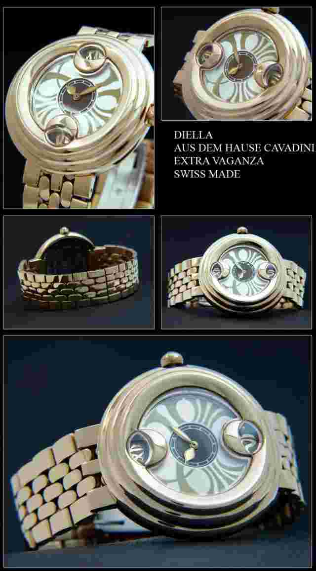 Luxury Cavadini Rose Gold Plated Women's Watch Design Piece Extra Vaganza Swiss