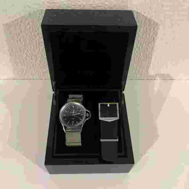 Givenchy Seventeen Watch Black Dial Nylon Leather Straps Box Papers Rare Unisex