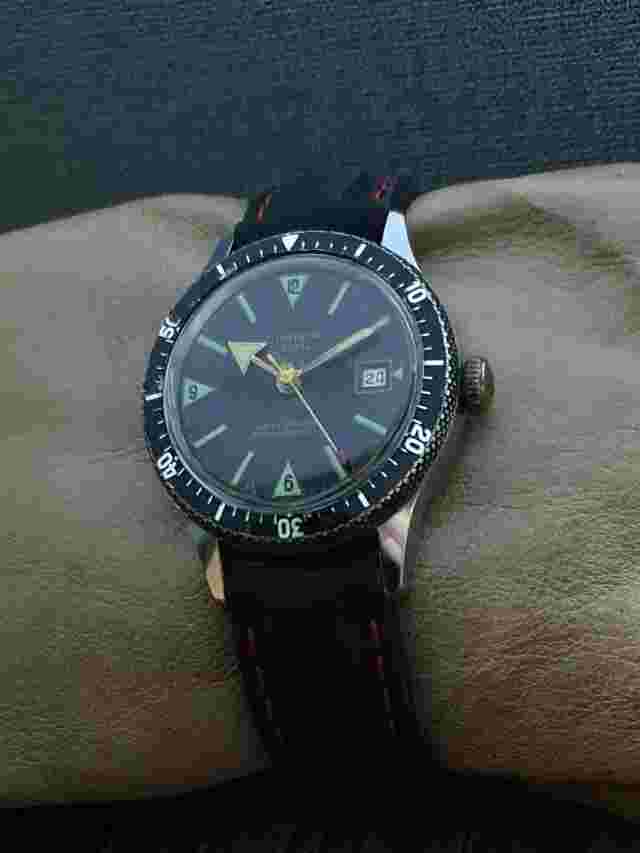 CIMIER DIVER 5 ATM. VINTAGE 60's RARE 17J SWISS WATCH.