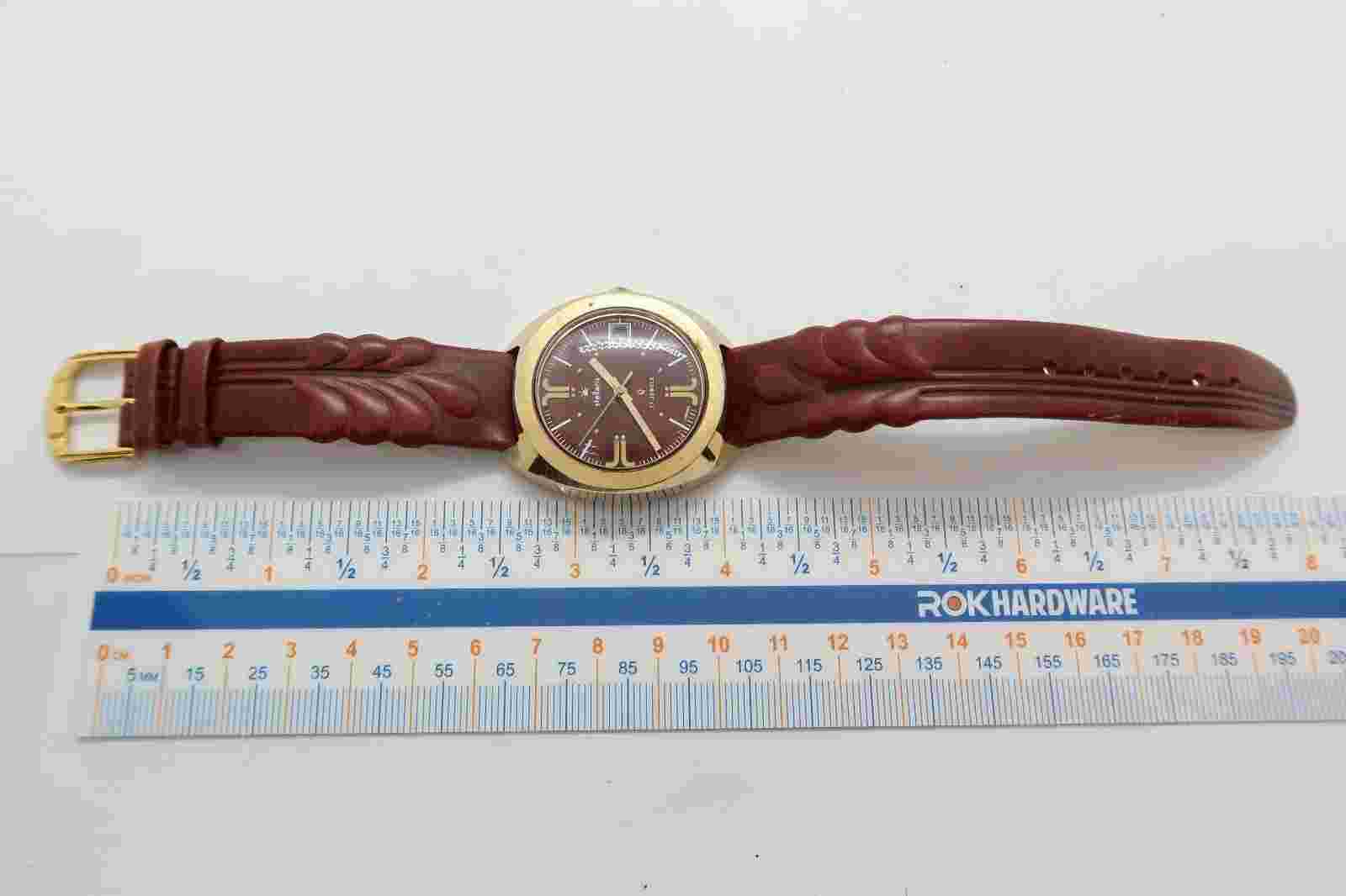 STELLARIS, 1960's 17j Manual Wind ,Date" All GP 36mm Case RARE, MEN'S WATCH 137