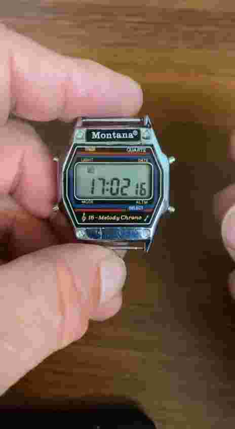 Vintage watch Montana USSR. Digital, 16 melodies. Original digital watch.
