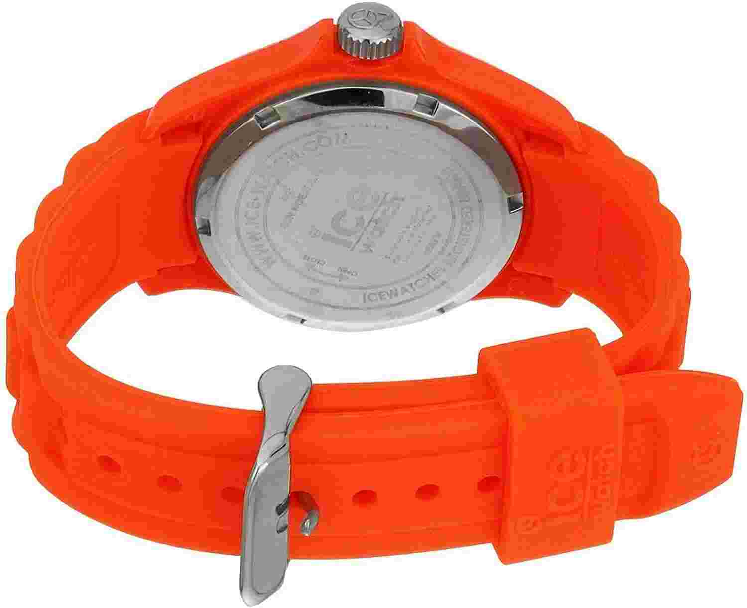 Ice Watch Sunshine Orange Dial Silicone Strap Date Man's 42mm Watch