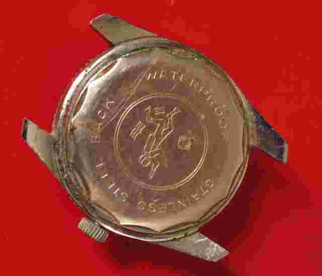 VINTAGE SWANK SCUBA DIVER SILVER TONE MENS WATCH WRISTWATCH !