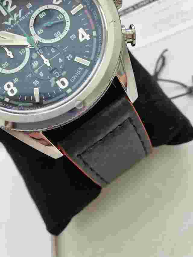 NEW! Weil & Harburg Peake Men's Swiss Racing Chronograph Wrist Watch Black & Red