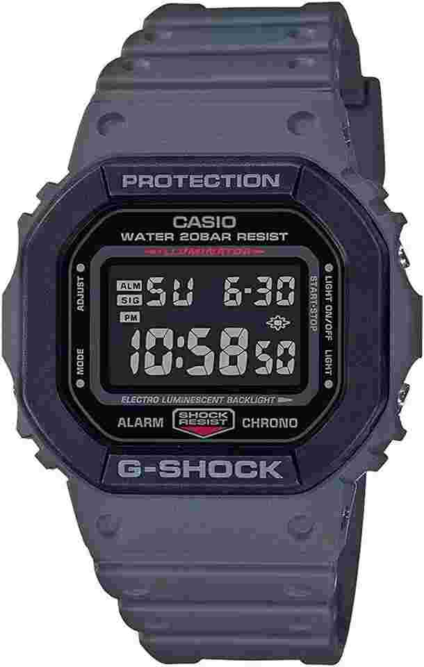 Casio G-SHOCK DW-5610SU-8 48.9mm Gray Resin Case with Gray Resin Band and Black Dial Men's Wristwatch