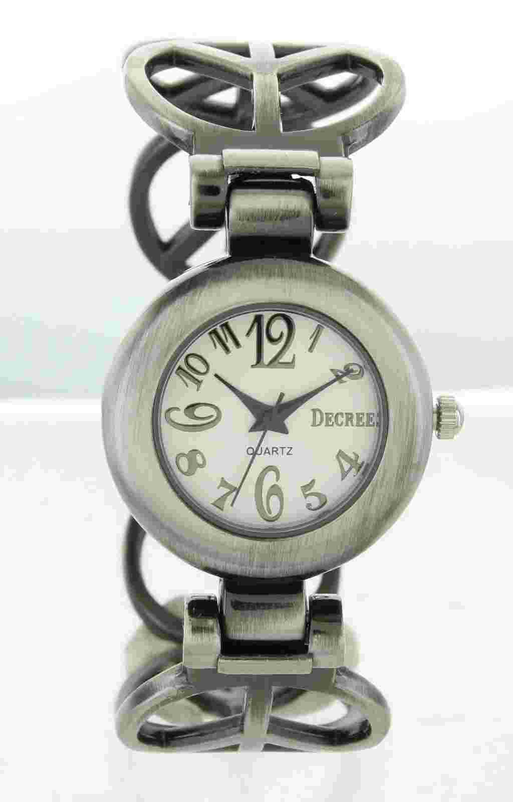 Women’s decree Peace Sign Bangle Watch gun color