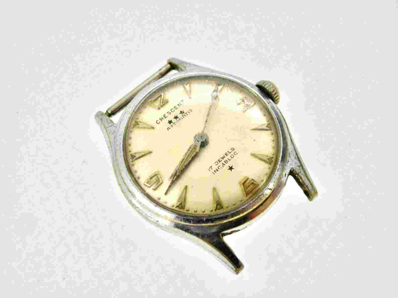 Crescent  17 Jewels Automatic Watch Incabloc Waterprotected Antimagnetic Analog