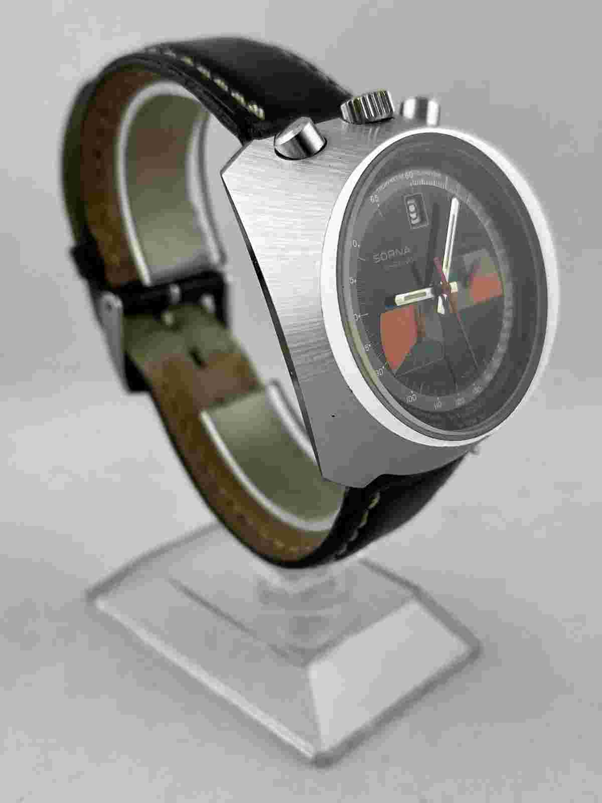 Sorna Bullhead Manual Wind Men's Chronograph World Timer EB 8420, Works