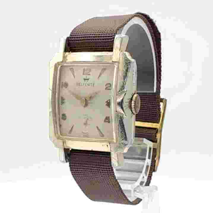 Vintage Belforte 11A 3 Angular Style Men's Mechanical Wristwatch 38 Swiss