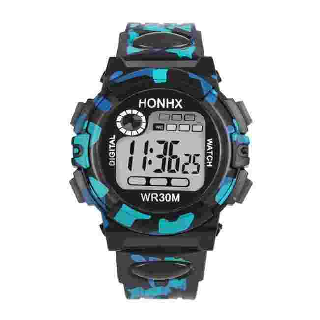 HONHX Kids Child Boy Girl Waterproof Sport Watch Camouflage Digital Quartz Watch