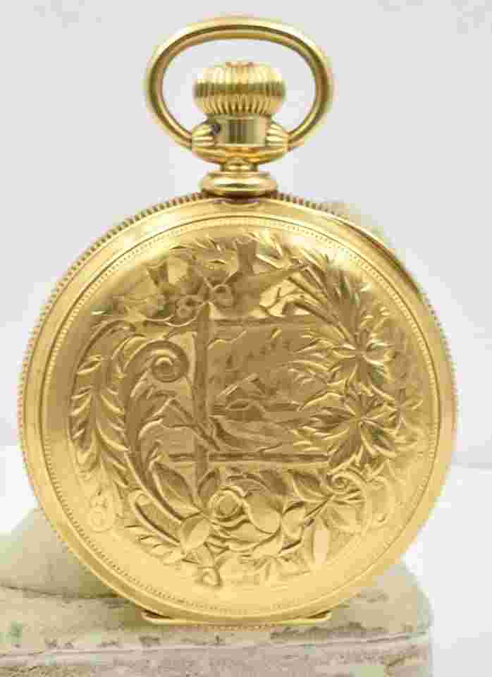 Antique 14k Gold Hunter Waltham Appleton Tracy 17J Model 1892 Railroad Grade BOX