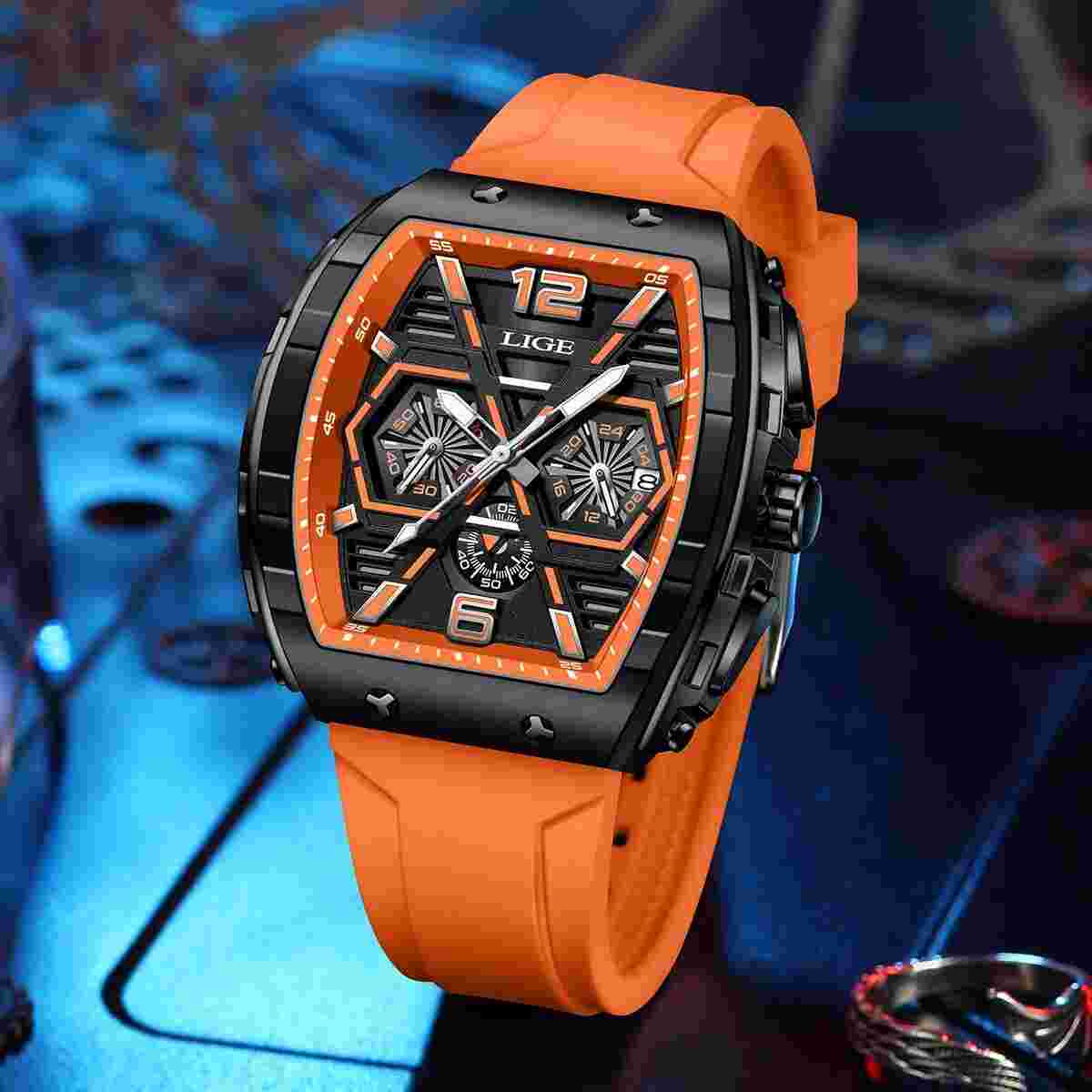 Men's Military Watch Quartz Date Luminous 5ATM Waterproof Daily Sport Wristwatch