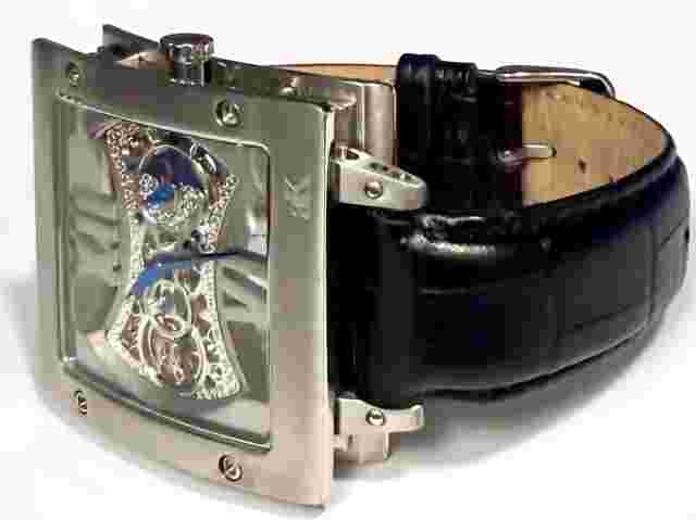 50mm Square GHOST Mechanical, Day/Night & 24-hour Subdials ADEE KAYE Mens Watch