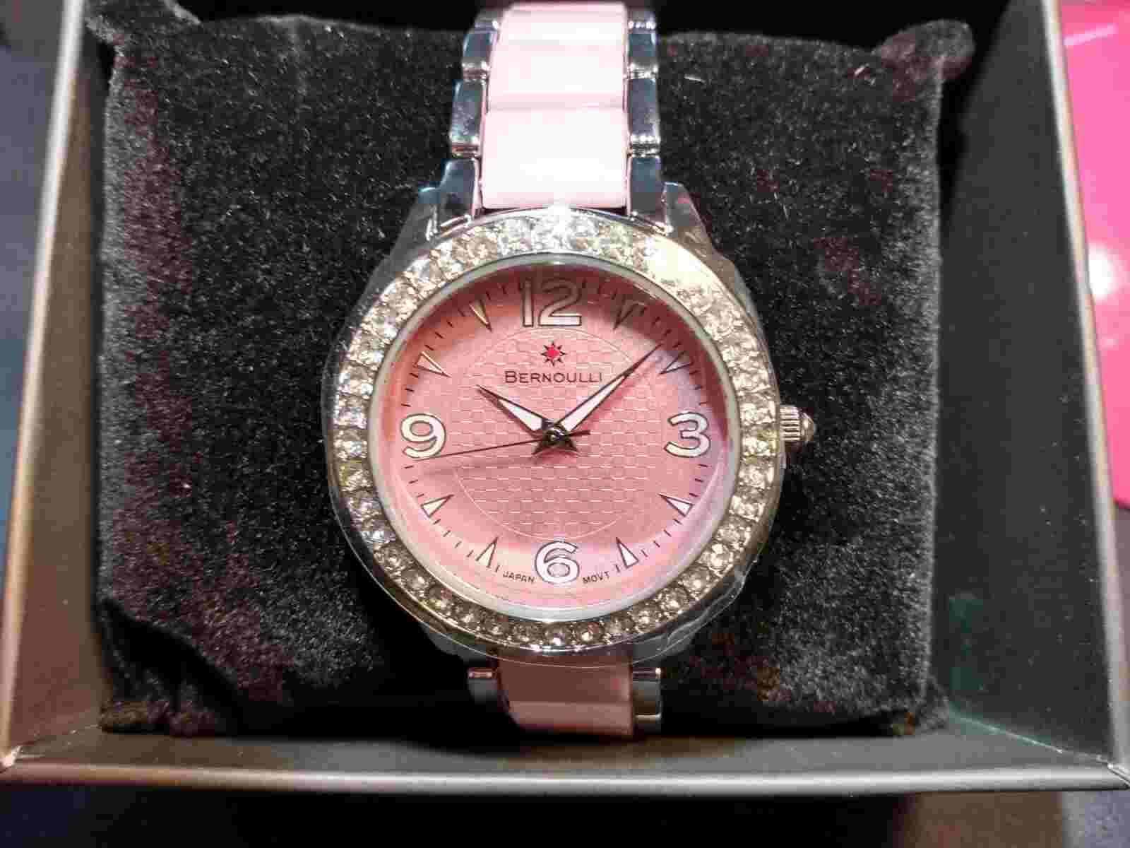 Bernoulli Casual Crystal Bezel Ladies Watch