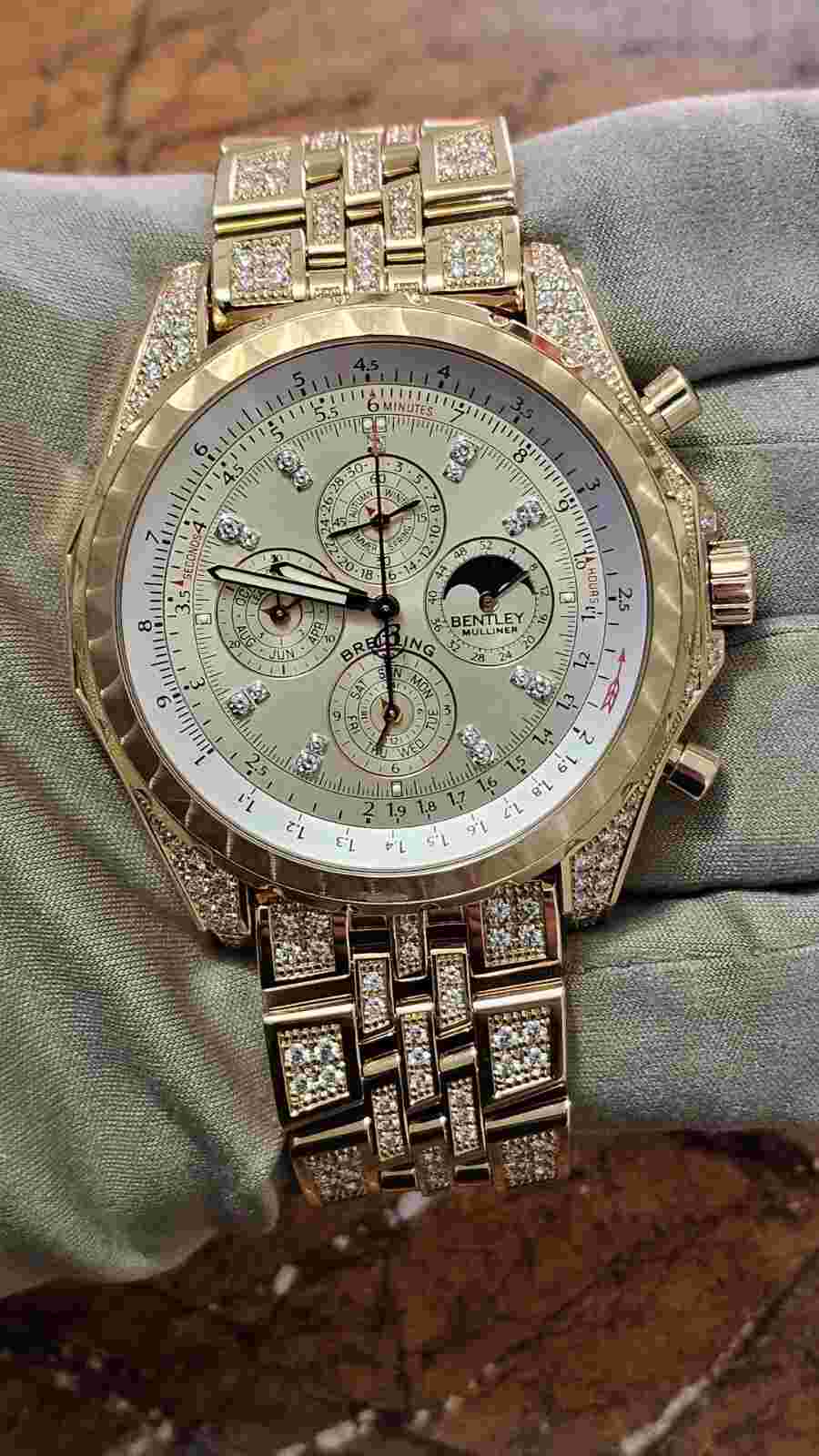 Breitling Bentley Mulliner Limited Edition 1 of 1 perpetual calendar 18k Diamond