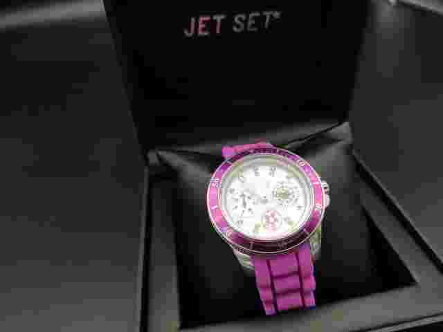 New Jet Set 50962-145 Amsterdam Women's Watch Analogue Quartz Dial Purple Rubber