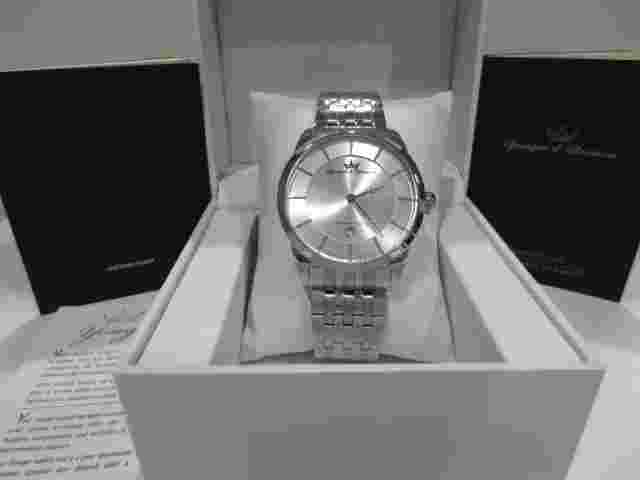 Yonger and Bresson Men's YBH 8333-02 M AUTOMATIC Silver Dial Steel Date Watch