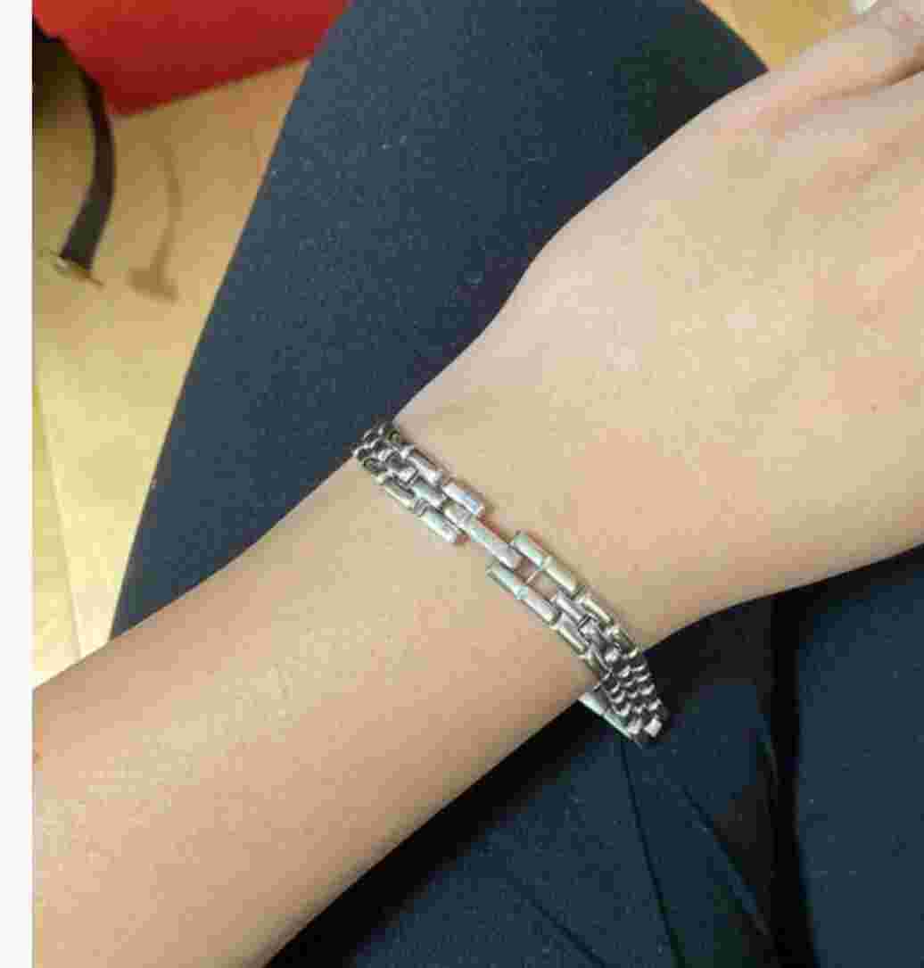 Michael Anthony Watch Womens 14k White Gold Diamond Mother Of Pearl Dial 6.5"