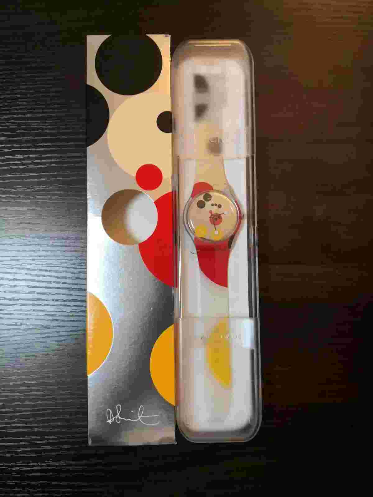 Swatch Disney Damien Hirst Mirror Spot Mickey Watch Limited 09158