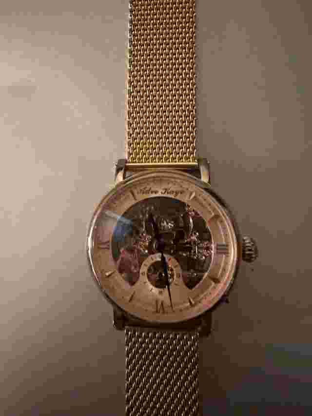 Rose Gold Oniss Paris watch mens 42mm