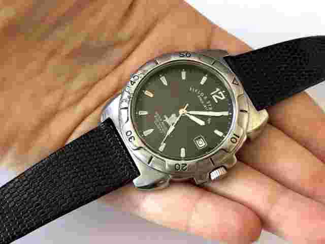 Field & Stream Mens Quartz Watch Black Band Steve Jones Collection F41GVL Runs