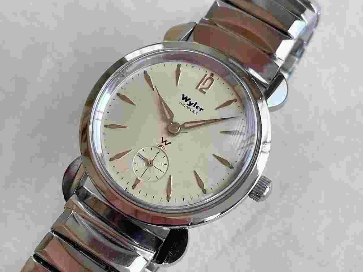 Watch Wyler Incaflex Weatherproof 1950's Stainless Steel 1023 H 1625 Swiss Made