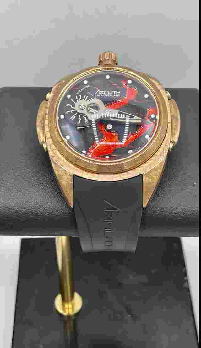 AZIMUTH Spaceship Predator Lava Overland Bronze Limited Edition Enamel Lava Dial