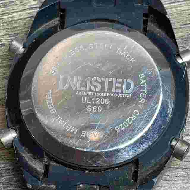 Unlisted by Kenneth Cole UL1206 Men's Gray Dail Digital Quartz Wristwatch