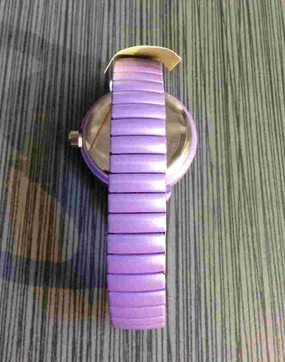 Miykon Women's Watch Round Purple Dial on a Purple Stretch Band New Waterproof!