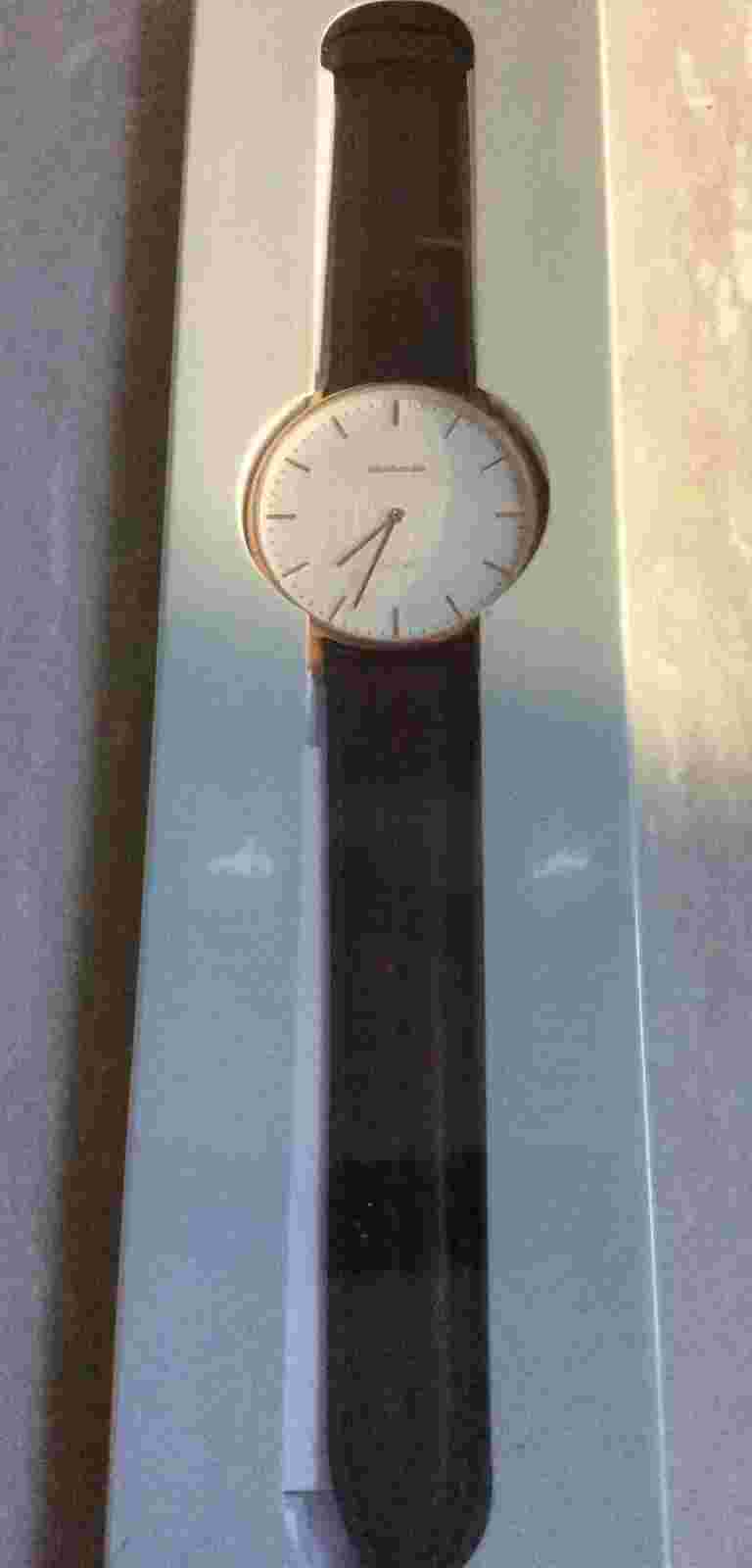 Lambretta Classico 40 Rose Gold Watch Mens White Dial Brown Genuine Leather Band