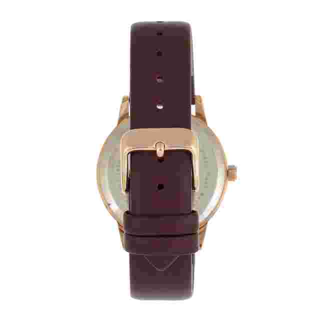 Sophie And Freda San Diego Leather-Band Watch Maroon One Size SAFSF5105
