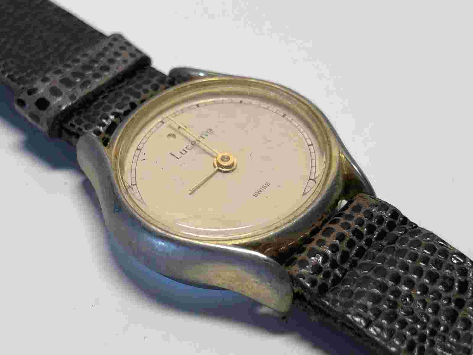 Watch Lucerne - Steel Case - Manual - Leather Strap - 24 MM - Doesn'T Works