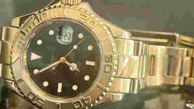 Custom YM Perpetual Japanese Movement 40mm  18K Gold Plated Circa 2001 Watch