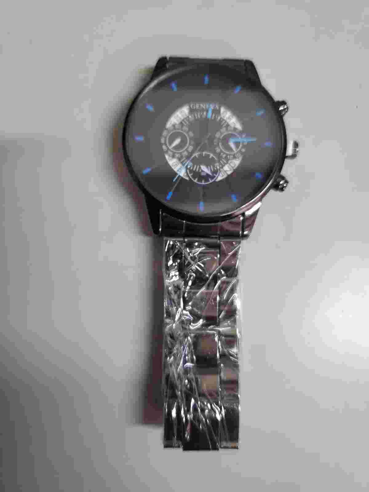 Genoa Japanese Movement Multi Function  w/ Stainless Black Band