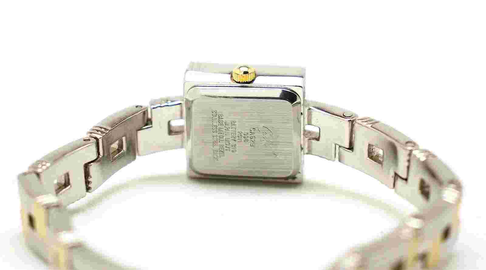 Cache Square Dial Gold/Silver Tone Ladies Watch NEED Battery