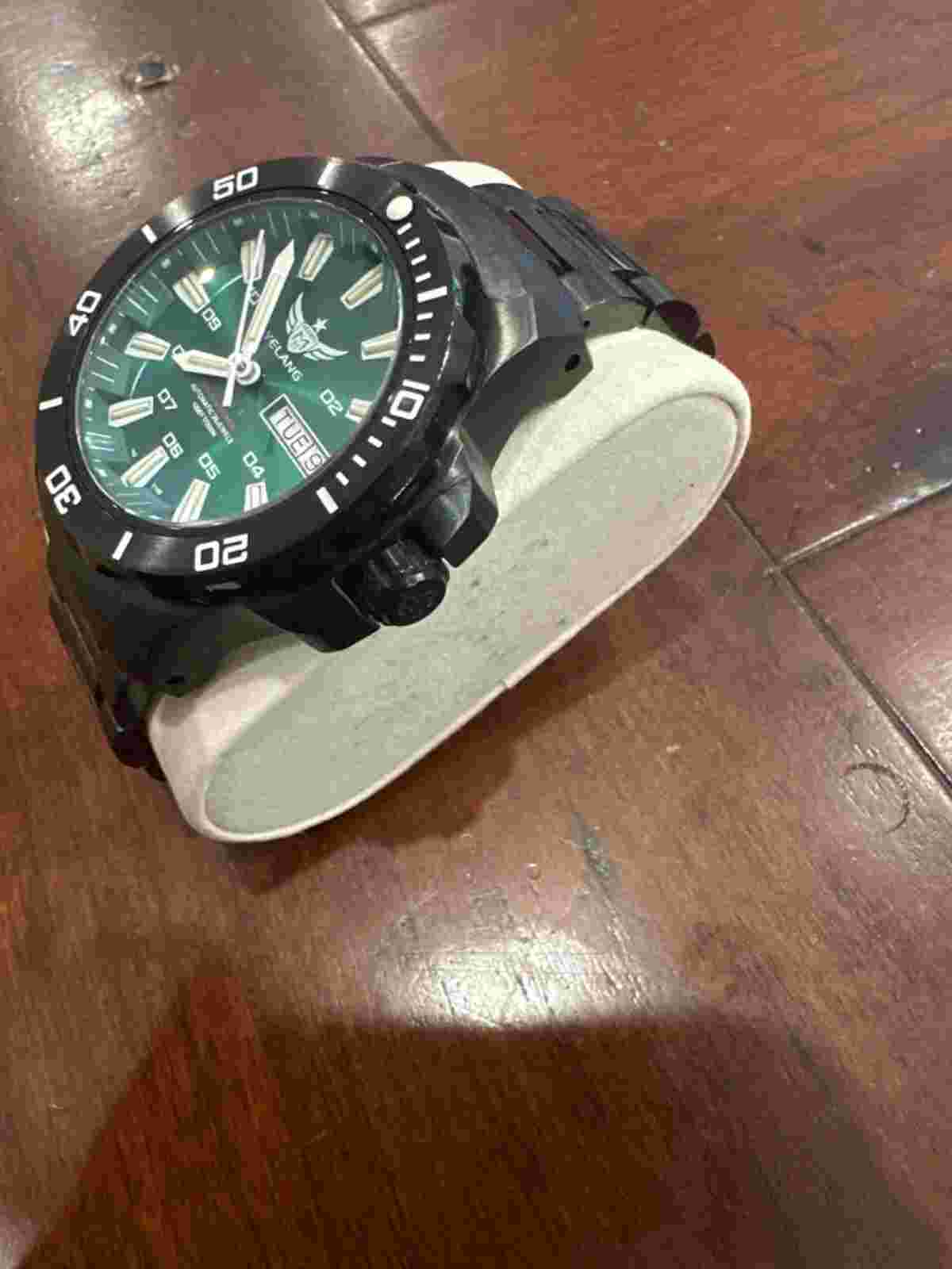 Yelang VS2 Emerald Dial Luminous Tube Automatic mens watch
