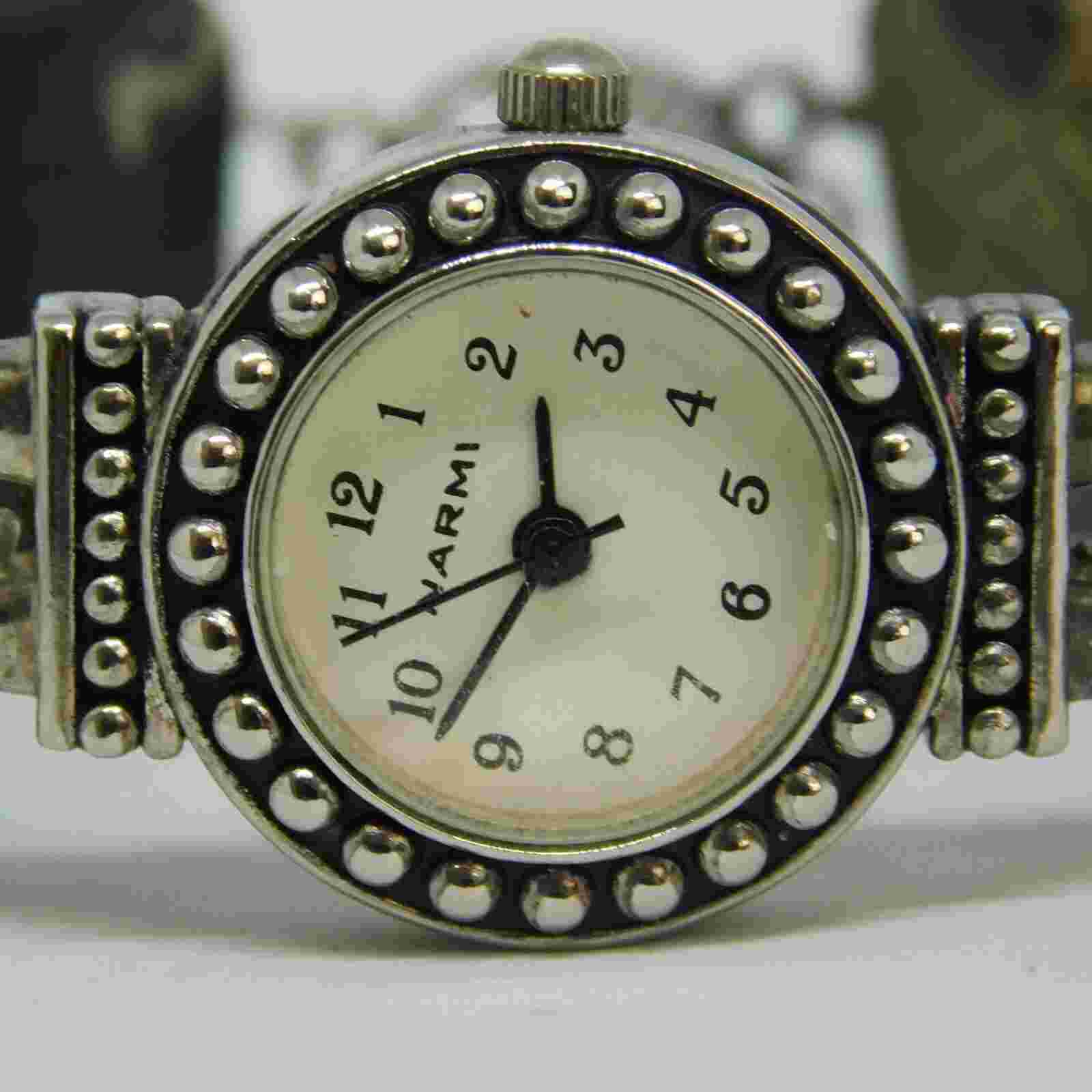 NARMI Stones Band Quartz Analog Women's Watch Sz. 6 1/4" New Battery